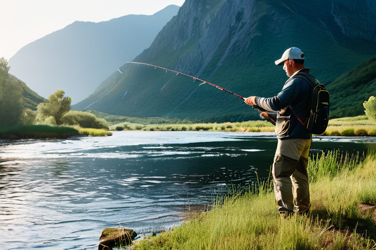 Proper fishing technique demonstration