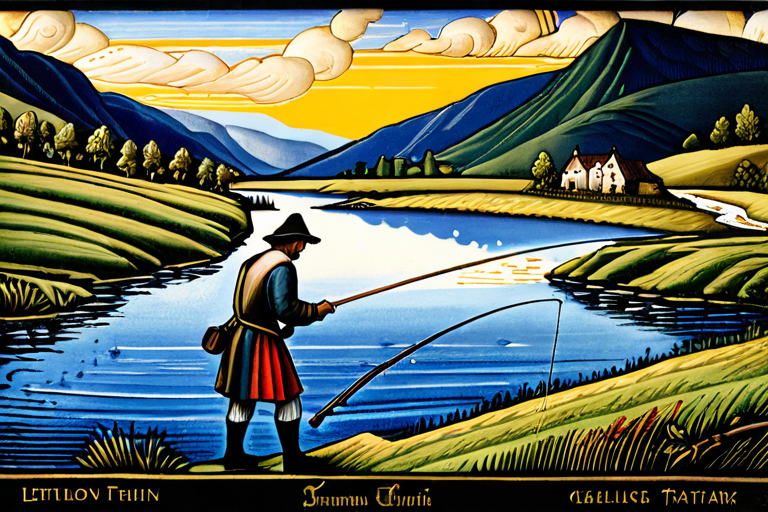 Medieval fishing illustration
