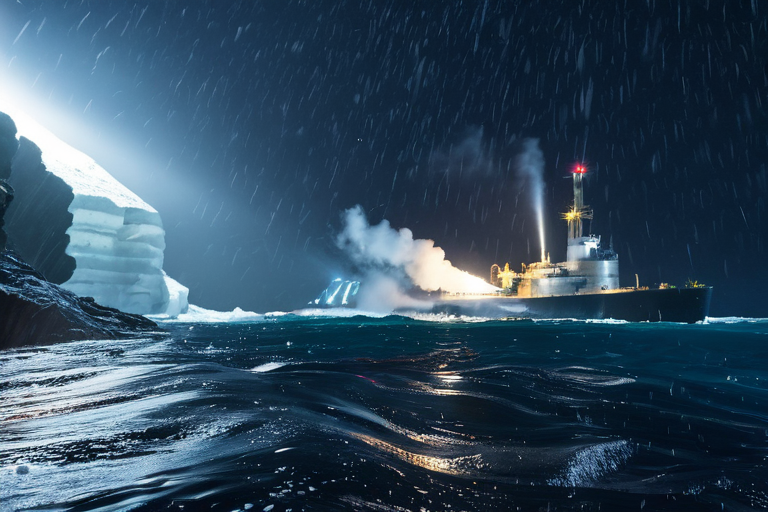 Deep sea environment showing extreme conditions