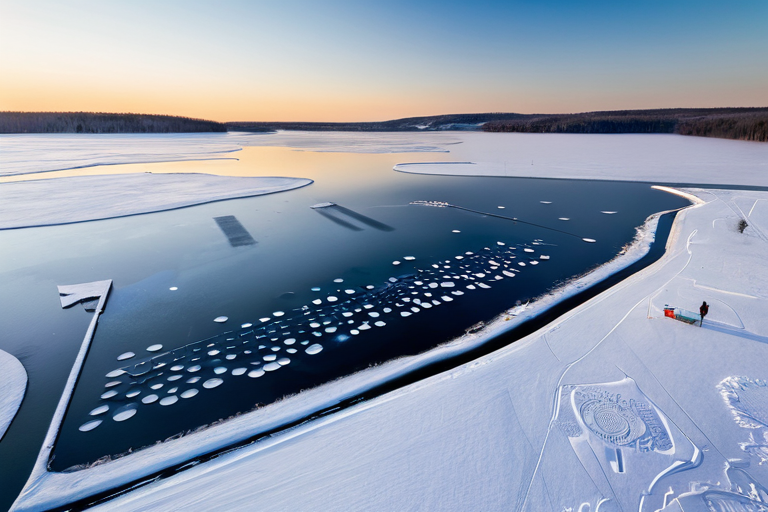 Ice fishing setup with multiple tip-ups