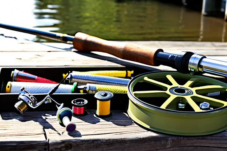 Close-up of fishing gear used by Hellebuyck