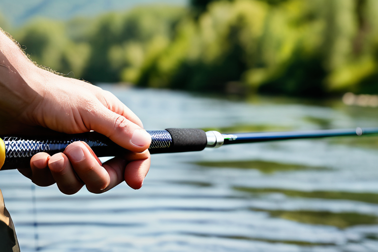 Angler demonstrating proper casting technique
