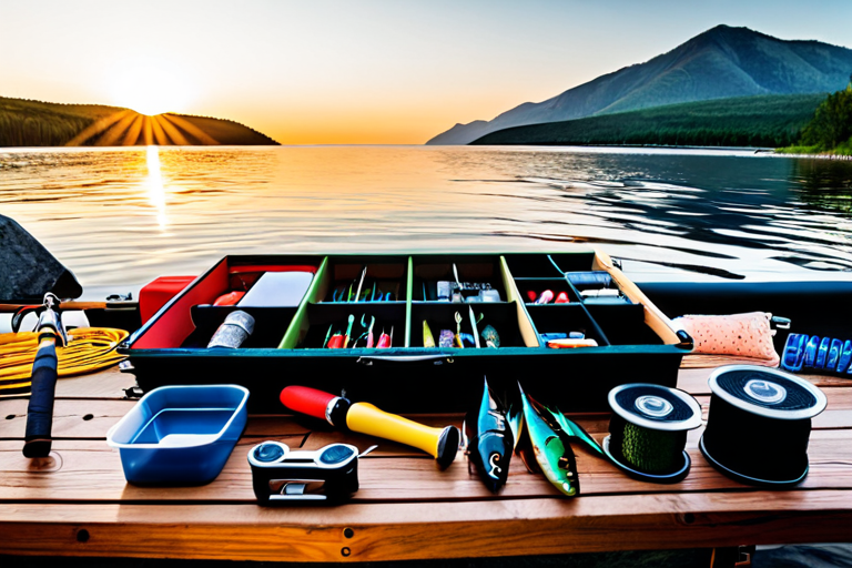 Professional stillwater fishing equipment setup