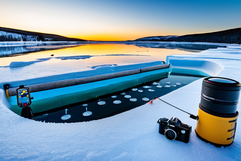 Modern ice fishing technology including fish finders