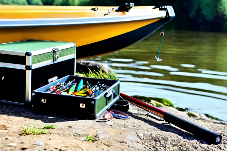 Specialized river fishing equipment setup