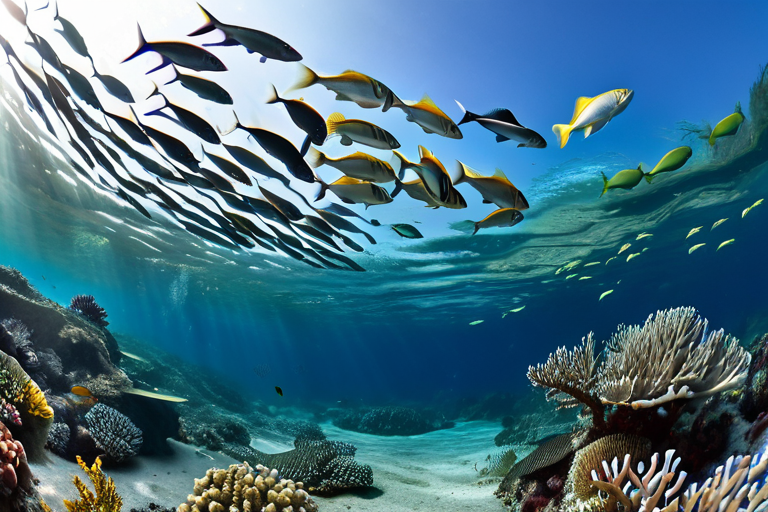 Fish schooling behavior and communication patterns