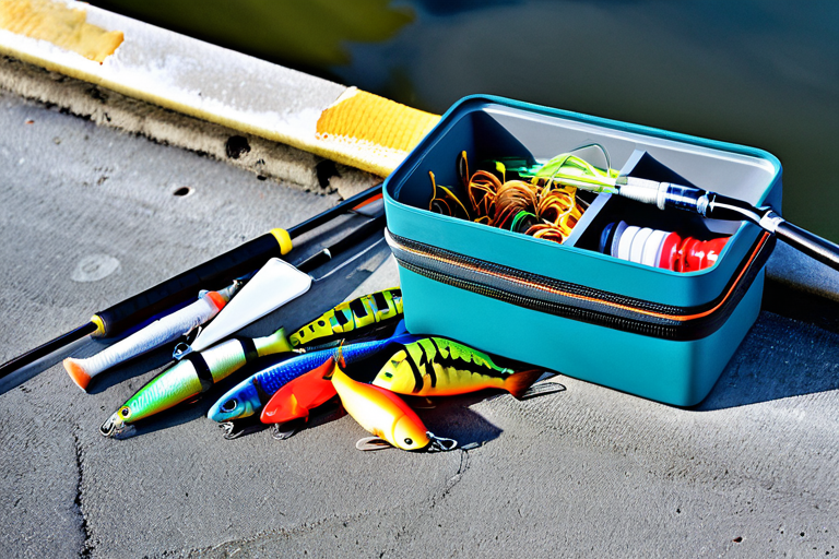 Compact urban fishing gear setup