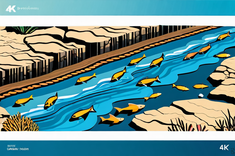 Illustration of river current patterns and fish holding positions