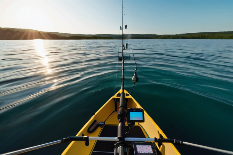 Angler using sound-based fishing techniques
