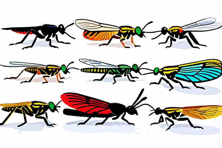 Various aquatic insects commonly found in trout streams