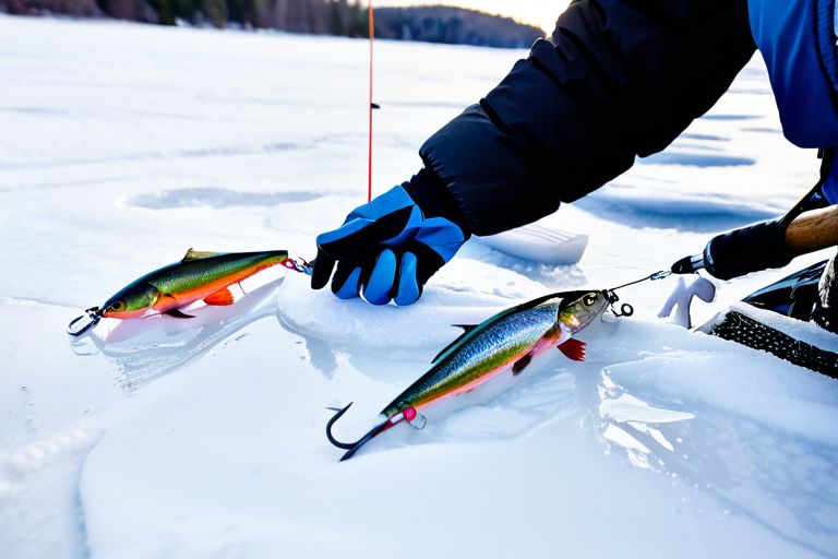 Ice fishing bait rigging techniques