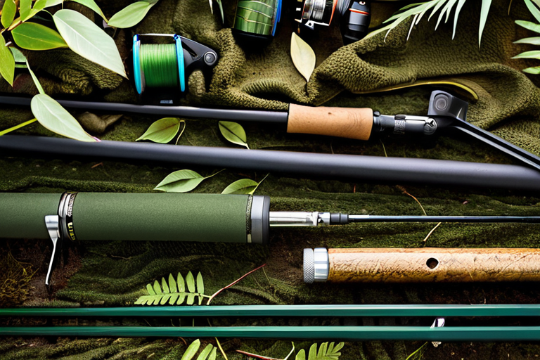 Camouflage fishing equipment and clothing