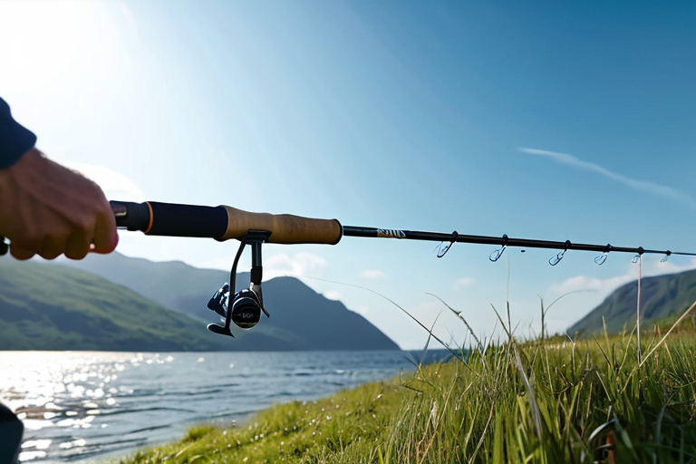 Detailed view of catapult rod casting technique