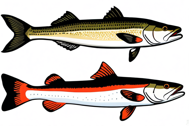 Comparative illustration of different cod species