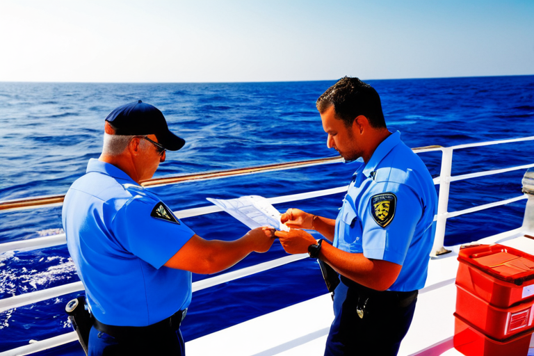 NOAA enforcement officers inspecting catch
