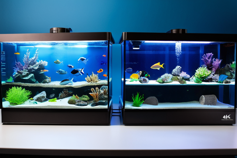 Various aquarium filtration systems