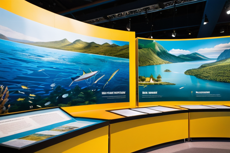 Conservation education booth at fishing show