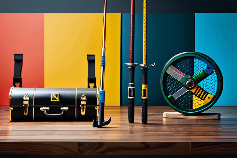 Side-by-side of fishing tools and cybersecurity icons