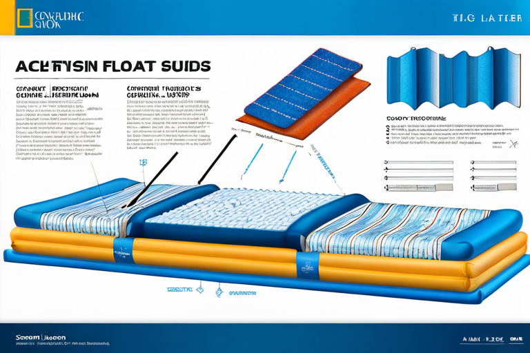 Cross-section diagram of float suit materials and construction
