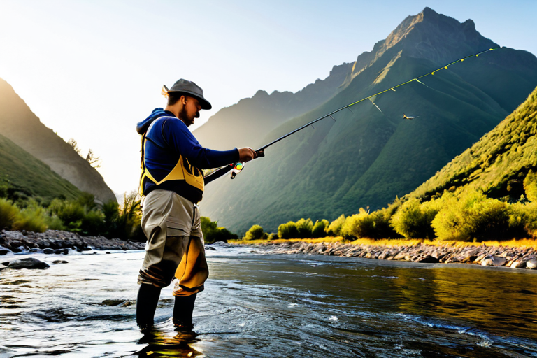 Expert fly fishing technique demonstration