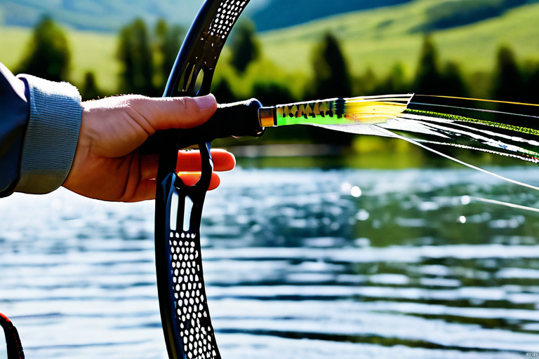 Fly fishing technique demonstration