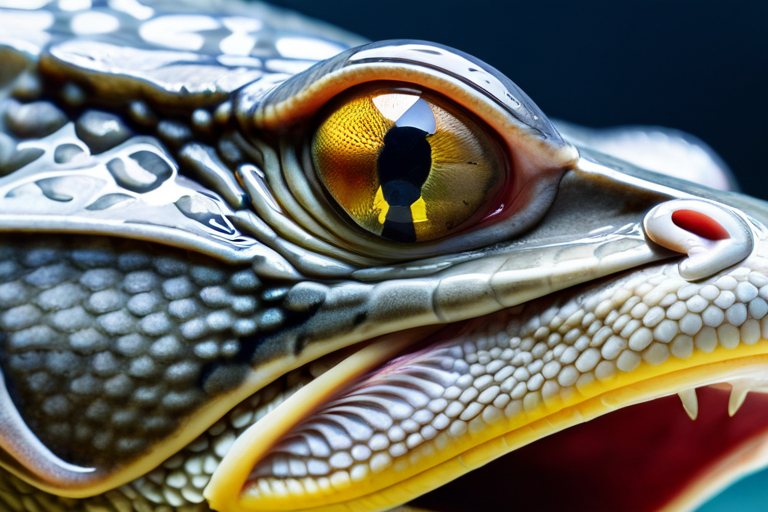 Close-up of grumpy fish anatomy