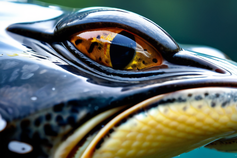 Close-up of grumpy fish expression