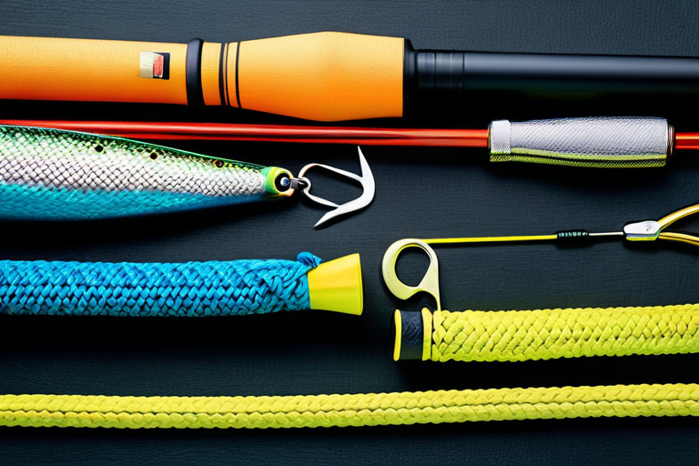 Modern handline fishing equipment setup