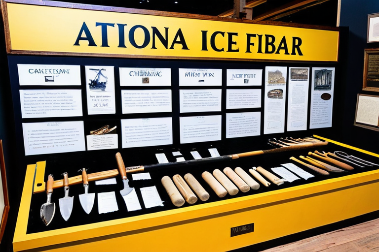 Historical ice fishing tools and spud bar evolution