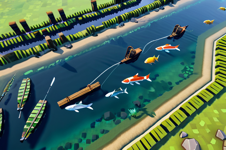 Strategic placement of fishing traps in Hytale river biome