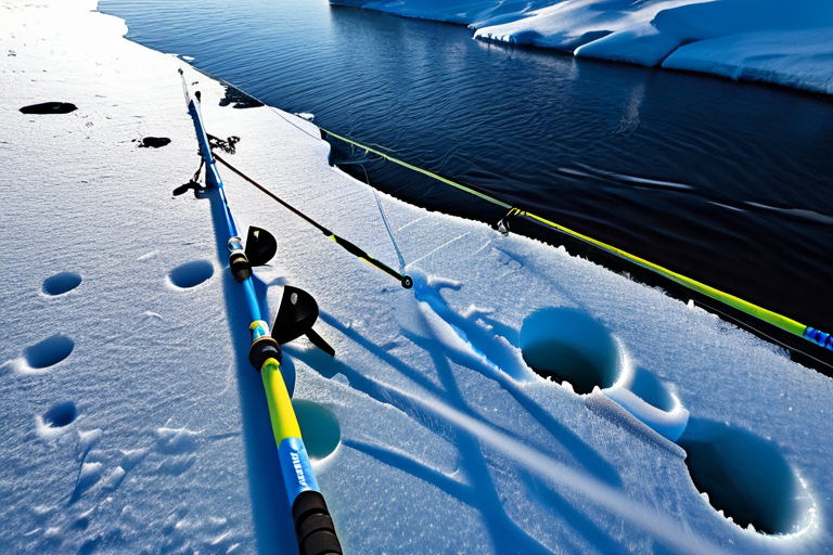 Ice fishing technique with proper line management
