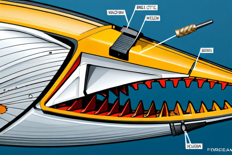 Diagram showing bolt cutter fish jaw mechanics in action