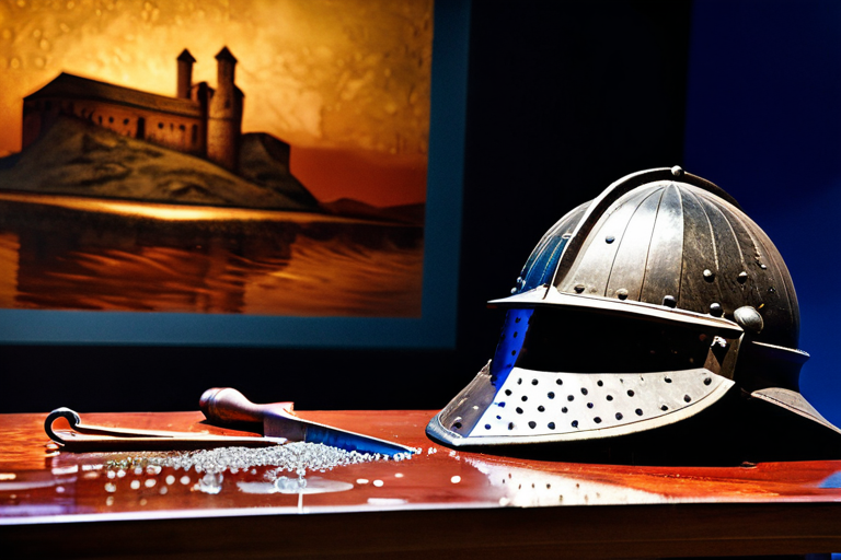 Medieval knight helmet recovered from river through magnet fishing