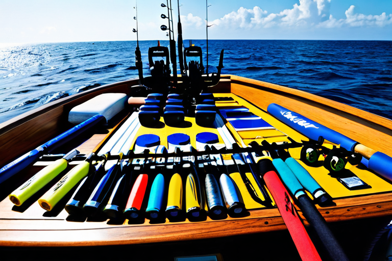 Professional deep sea fishing tackle setup