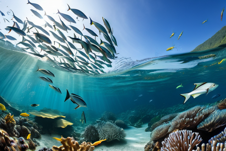 Aquatic food chain relationships