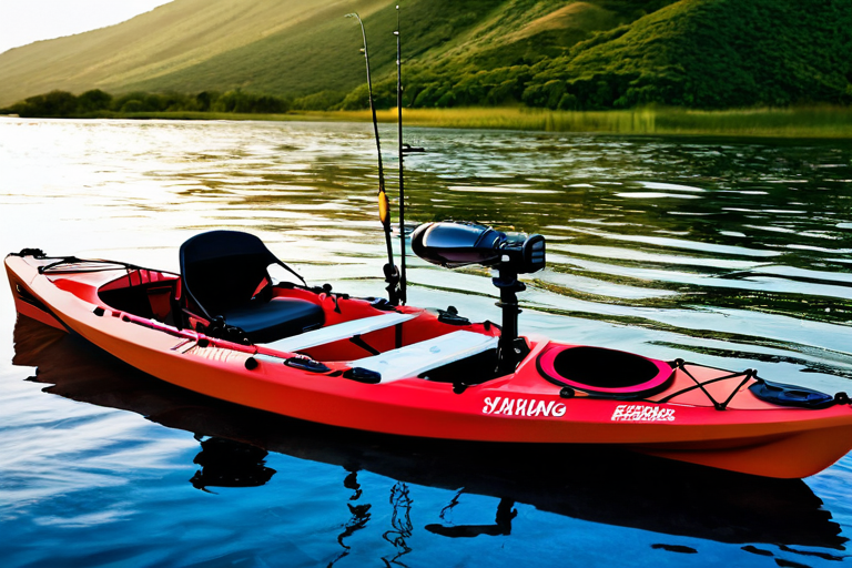 Premium fishing kayak with fishing gear