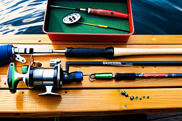 Assortment of regular fishing gear