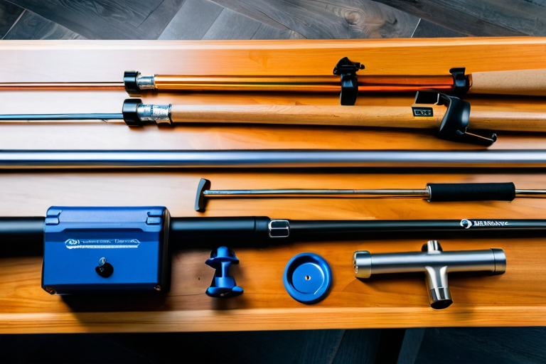 Different types of ice fishing rod holders displayed