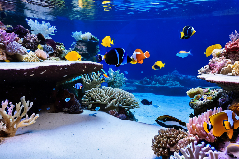 Saltwater reef aquarium