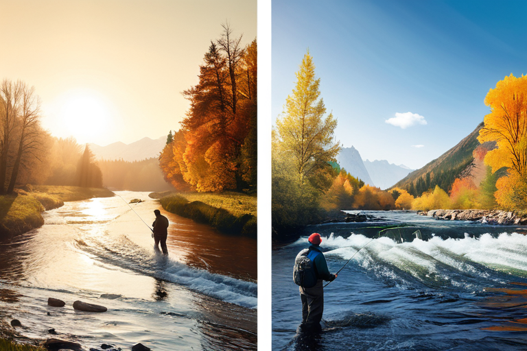 Seasonal changes in river fishing conditions and techniques