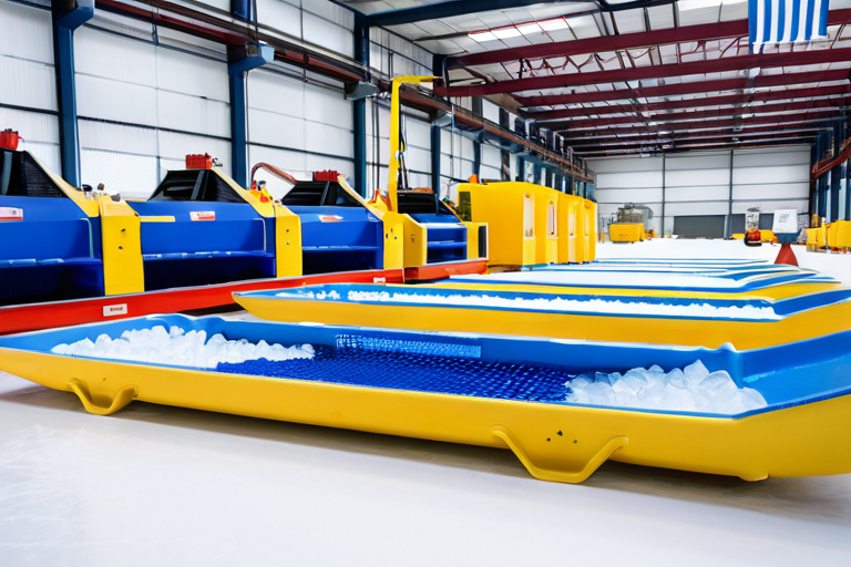 Ice fishing sled manufacturing process in factory