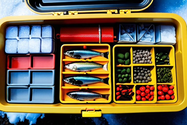 Winter fishing tackle organization