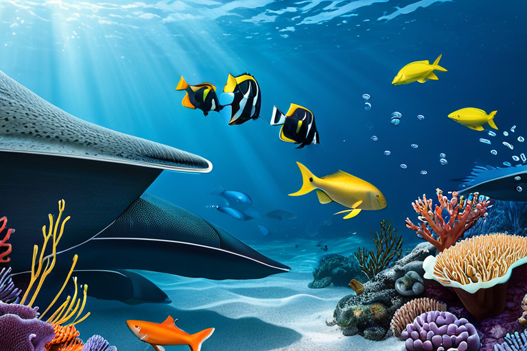 Tripod fish feeding behavior illustration