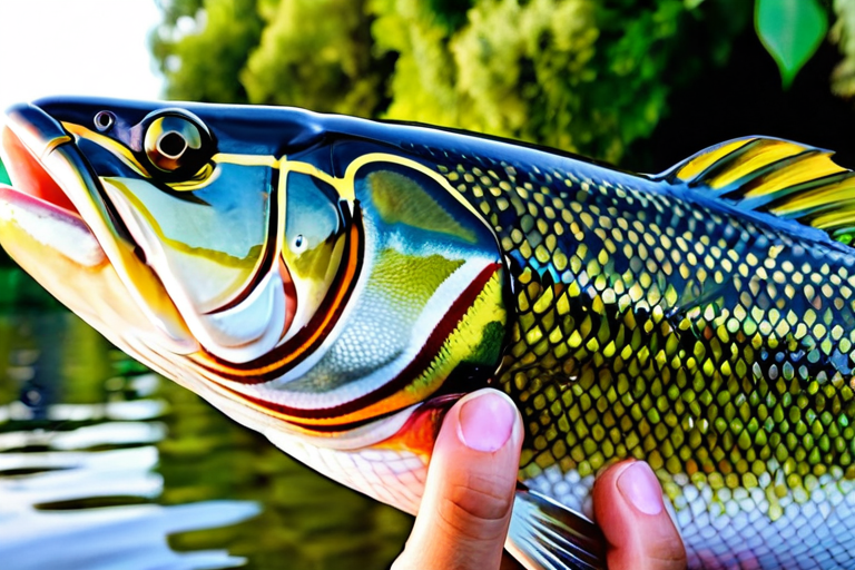 Largemouth bass caught in urban setting