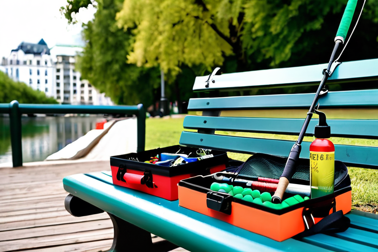 Urban fishing gear setup