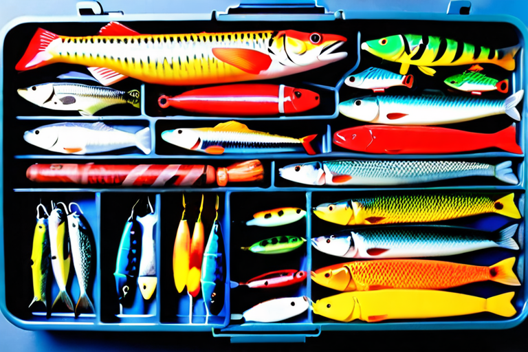 Organized walleye fishing tackle box