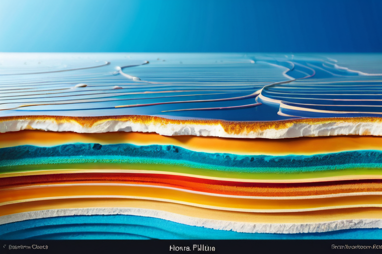 Diagram showing thermal stratification in a lake