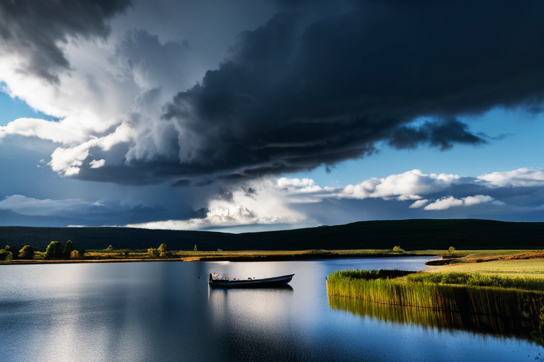 Weather front approaching fishing location