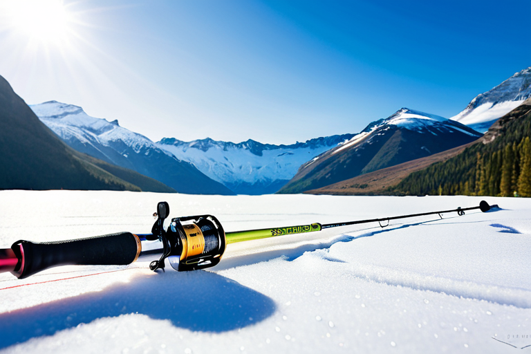 Winter fishing rod for women
